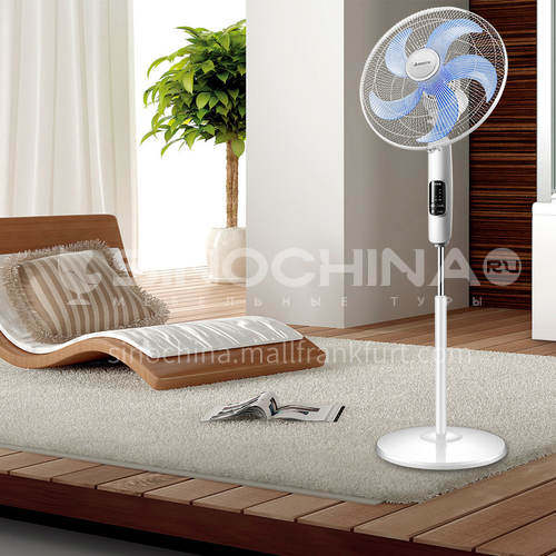 AIRMATE household mute five-blade electric fan LED large screen display floor fan vertical intelligent remote control can be reserved DQ000733